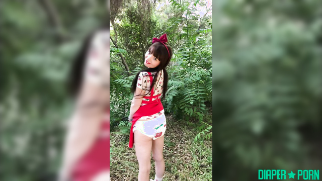 Littleprincessbug - Cherry themed diapey modeling task and submissive wetting