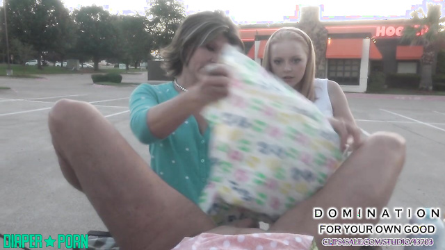 Domination For Your Own Good - Public diaper humiliation at Hooters restaurant roleplay