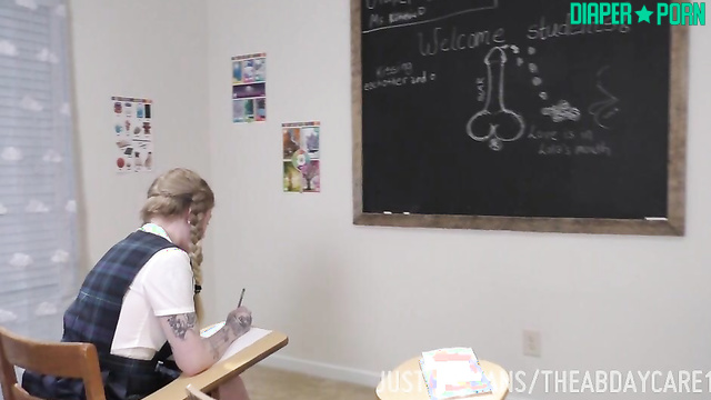 TheABDaycare - For a dirty nappy, she punished me with spanking and a sex toy