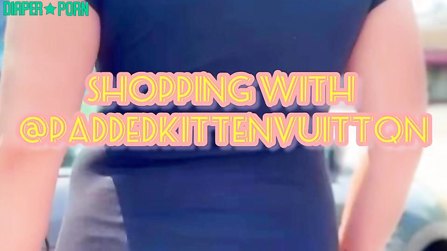 PaddedkittenVuittQn - A walk in a short sundress under which she wears a thick pampers