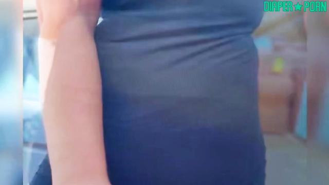 PaddedkittenVuittQn - A walk in a short sundress under which she wears a thick pampers