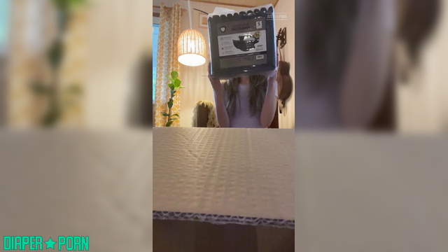 LolaAndThenSome - Bebe desperately changes her messy diaper and shows her shaved pussy