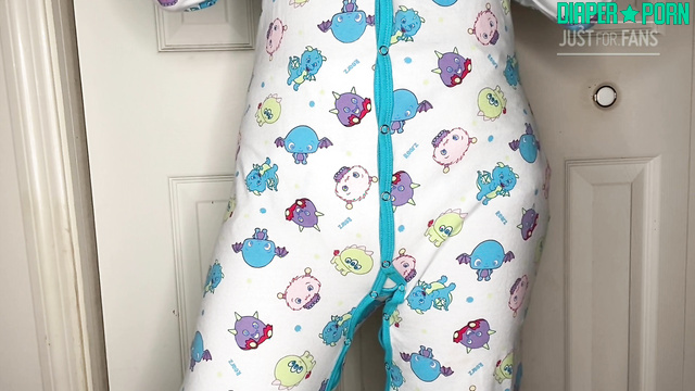daddaslilstar - finally, Star can go to bed with a diaper under her pajamas