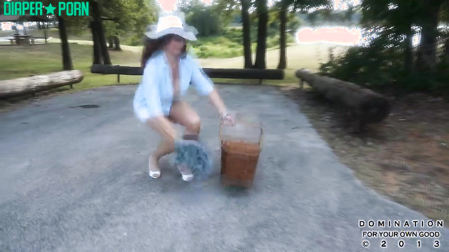 Domination For Your Own Good - Changing diapers outdoors by caring mommy