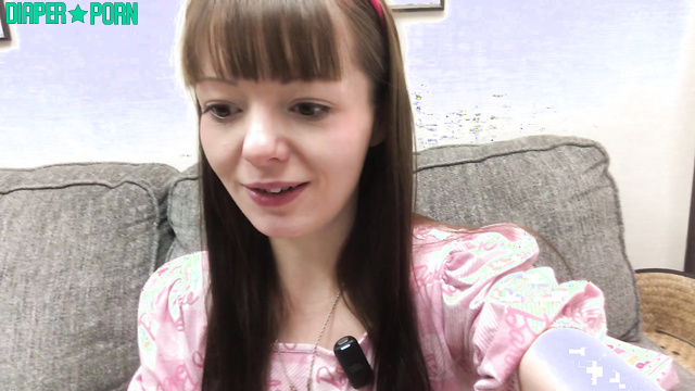 LittlePrincessBug - Brunette put on a diaper for daddy
