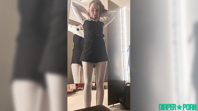 Littlesnowflake - She likes to create outfits with diapers