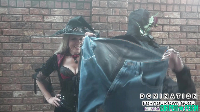 Domination For Your Own Good - Funny witches changed his diaper