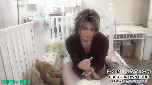 Domination For Your Own Good - Be a good boy and she'll change your diaper