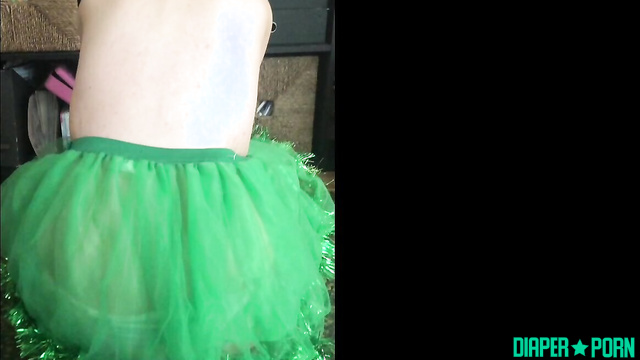 LittlePrincessBug - It looks like she's trying to pee in a diaper