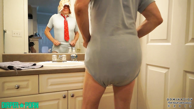 Domination For Your Own Good - Milf changed his diaper and made him clean up