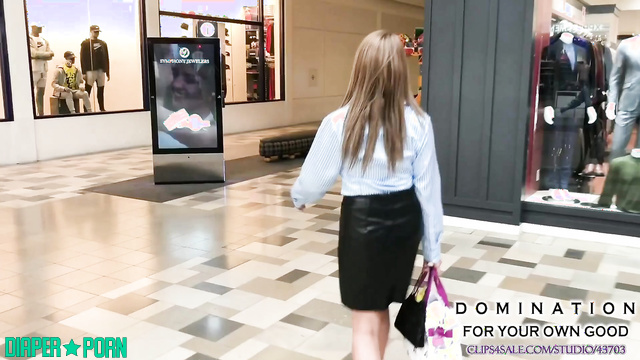 Domination For Your Own Good - Diaper changing in a public toilet