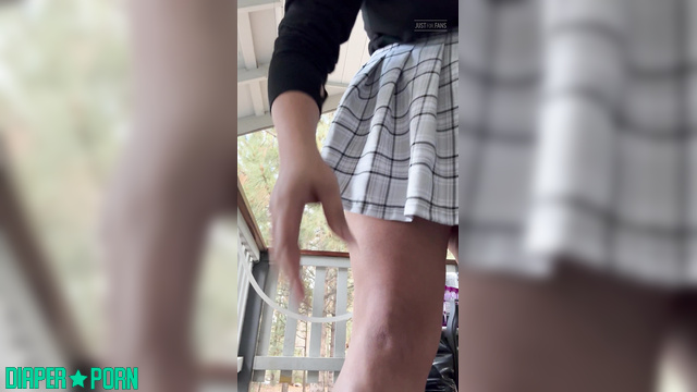 BabyPuffz - Enema will help her relax, outdoors tape