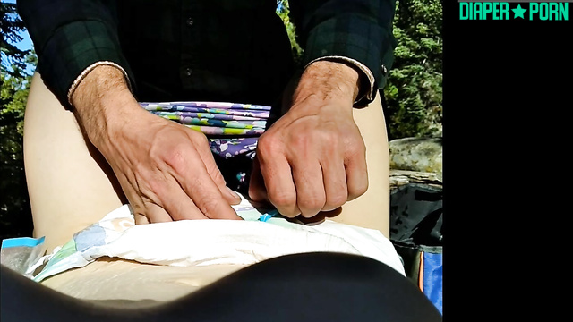 LittlePrincessBug - Diaper changing during hiking